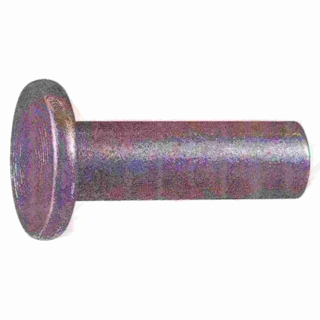 Midwest Fastener Solid Rivet, Flat Head, 5/16 in Dia., 1 in L, Steel Body, 8 PK 932524